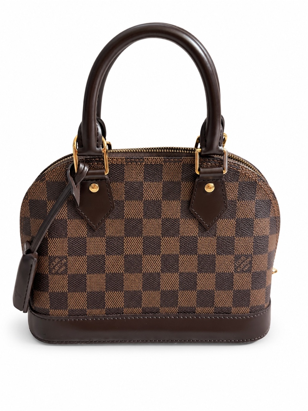 Louis Vuitton Alma BB Damier Ebene Crossbody Bag Complete Set + Entrupy COA